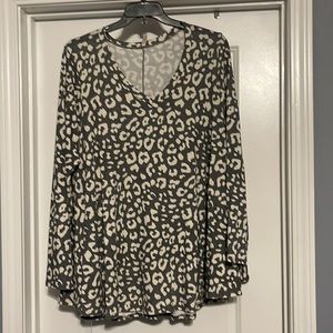 NWOT Boutique Leopard Print Sweater sz 1X
